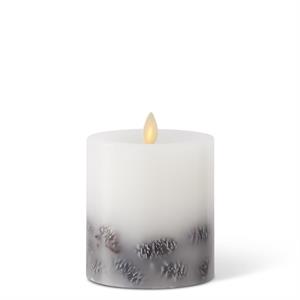 Pinecone Pillar Candle