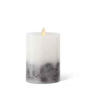 Pinecone Pillar Candle