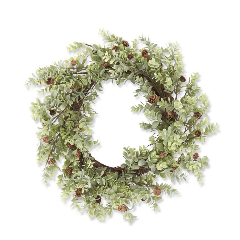 Powdered Euc Wreath – Indigo Bungalow