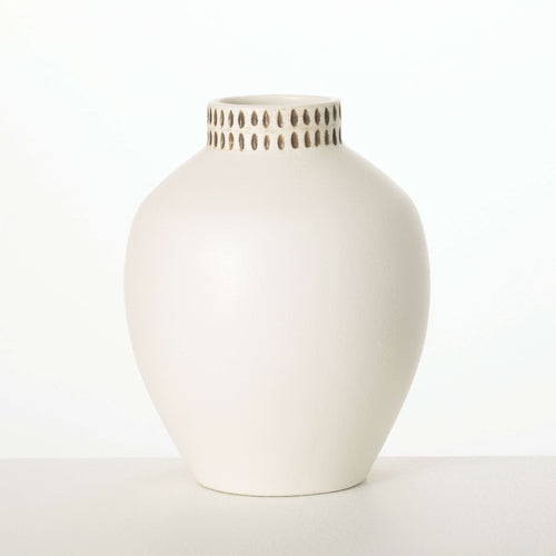 Etched Ivory Vase