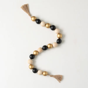 Gold Wood Bead Garland