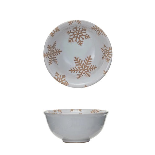 Stoneware Snowflake Bowl