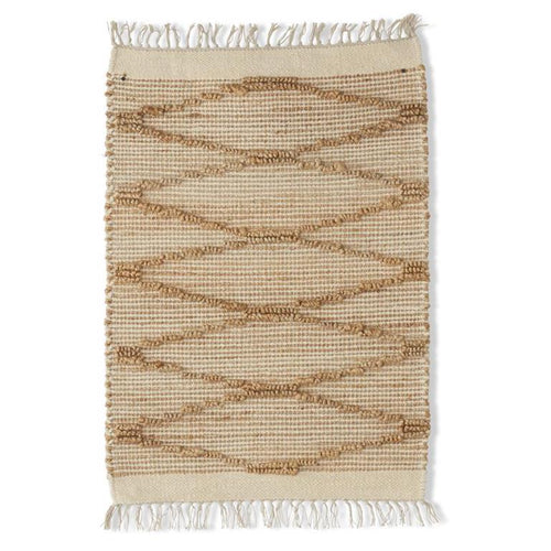 Tan Cotton & Jute Rug