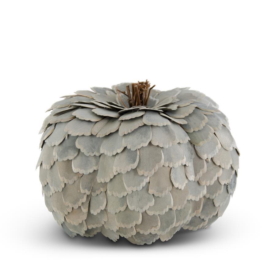 Scalloped Wood Pumpkin