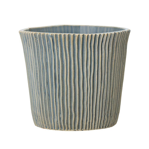 Blue Embossed Planter