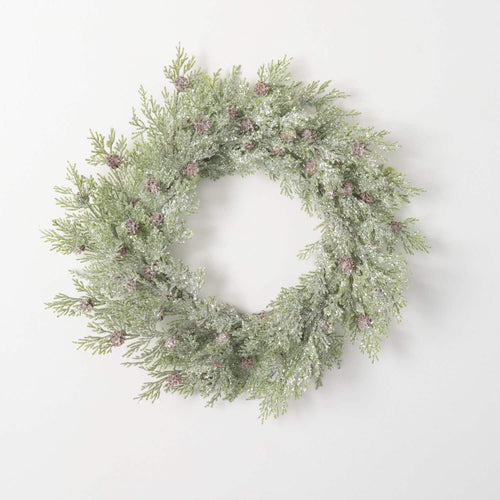 Frosted Cedar Wreath